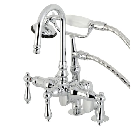 Kingston Brass CC614T1 Clawfoot Tub Faucet with Hand Shower, Polished Chrome CC614T1